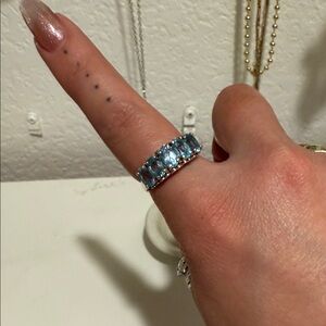 Sterling Silver Blue Topaz Ring Sz. 7